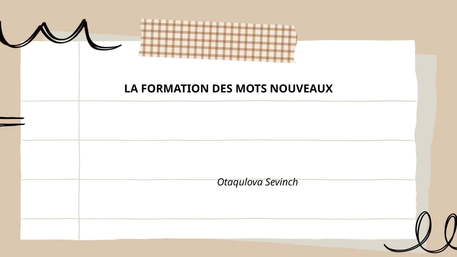 LA FORMATION DES MOTS NOUVEAUX 1