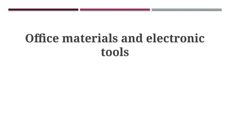 Essential Office Supplies and Equipment 1