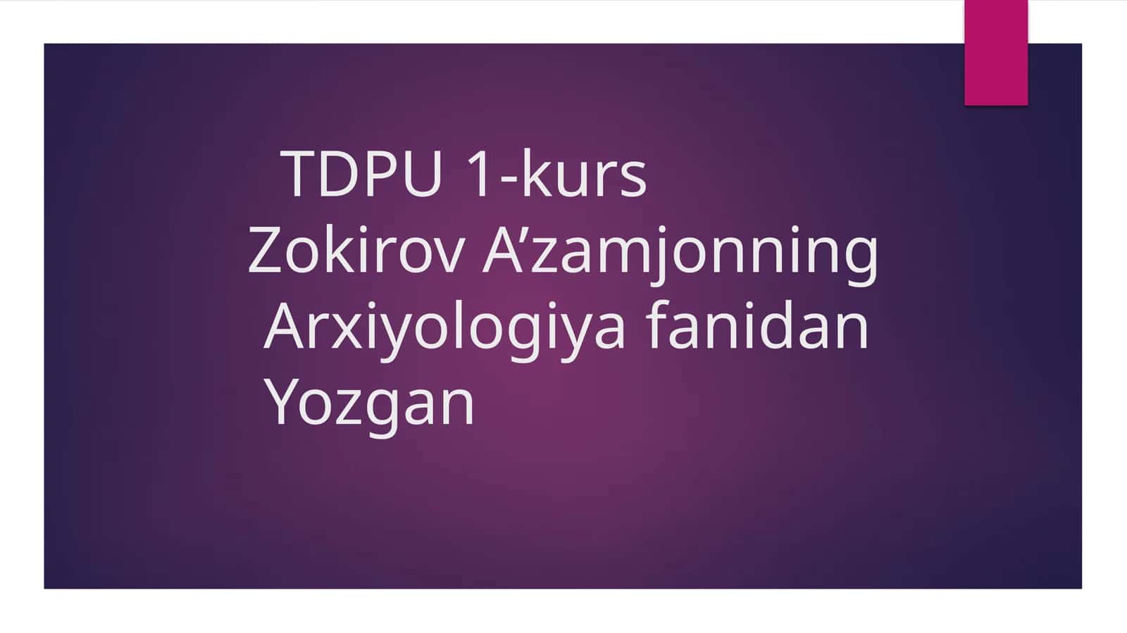 Arxiyologiya fanidan Yozgan Ellin madanyati 1