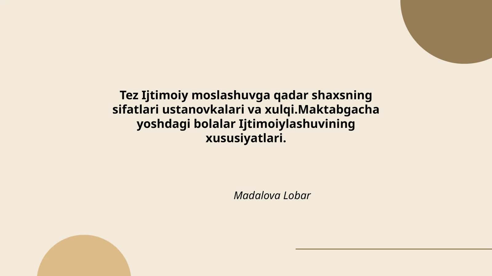 Ijtimoiylashuvning bolalar bo'yicha xususiyatlari 1
