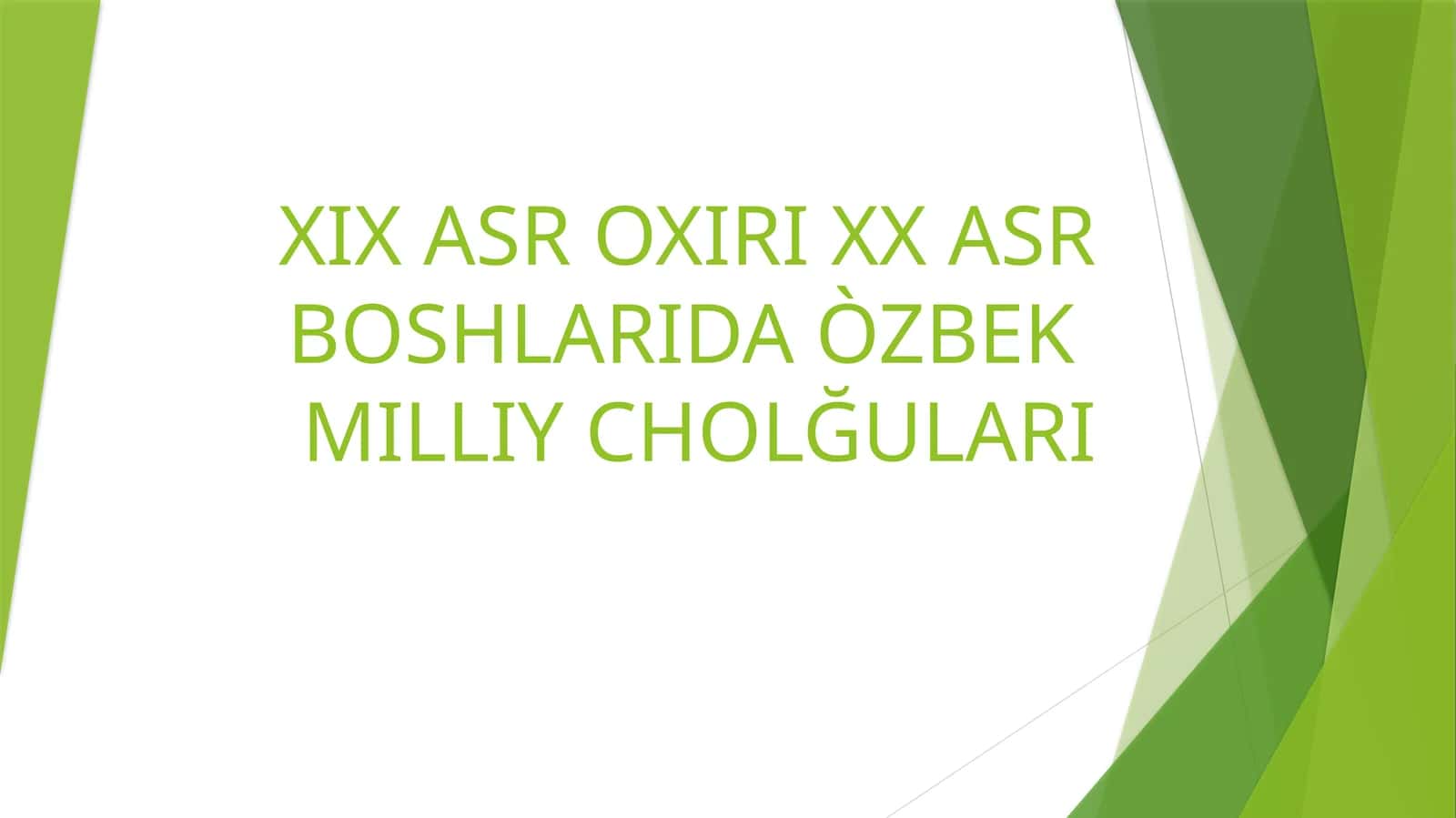 ŌZBEK MILLIY CHOLĞULARI 1