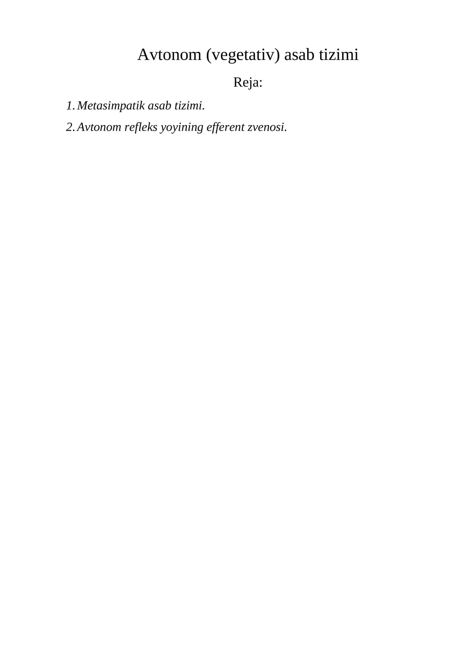 Avtonom (vegetativ) asab tizimi 1