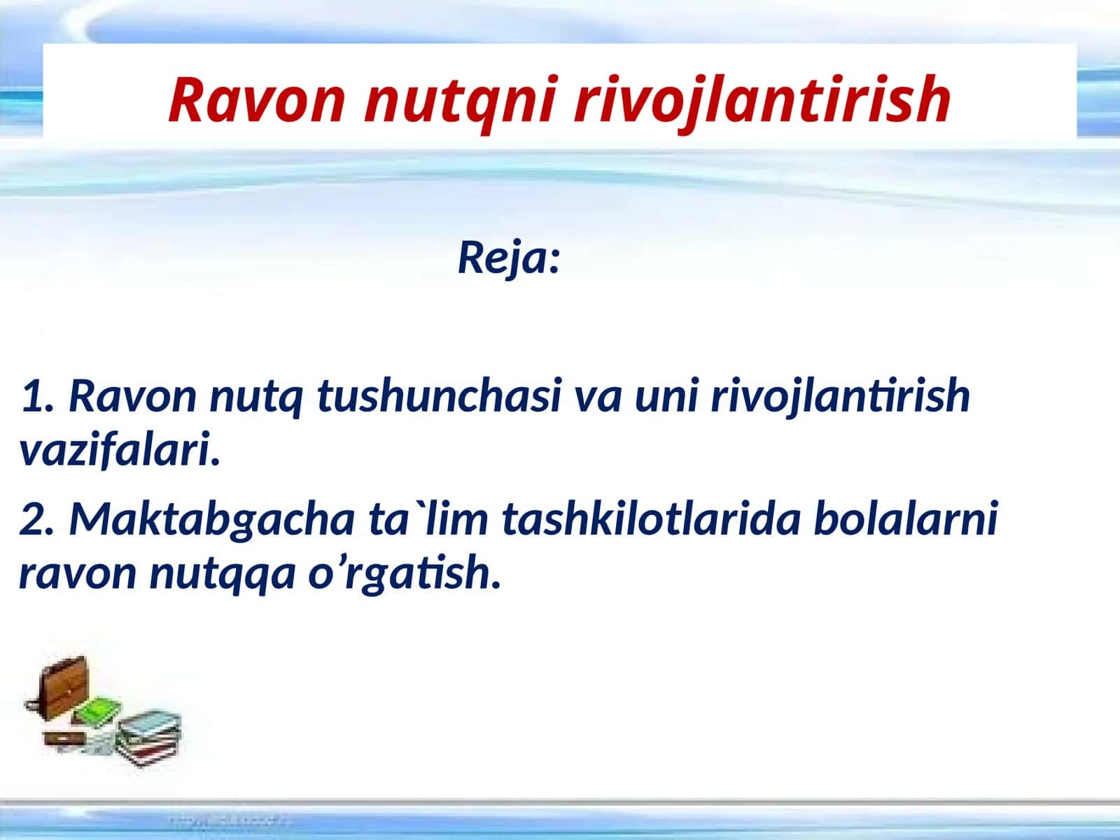 Ravon nutqni rivojlantirish 1