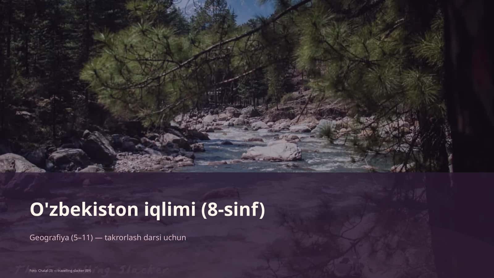 O'zbekiston iqlimi (8-sinf) 1