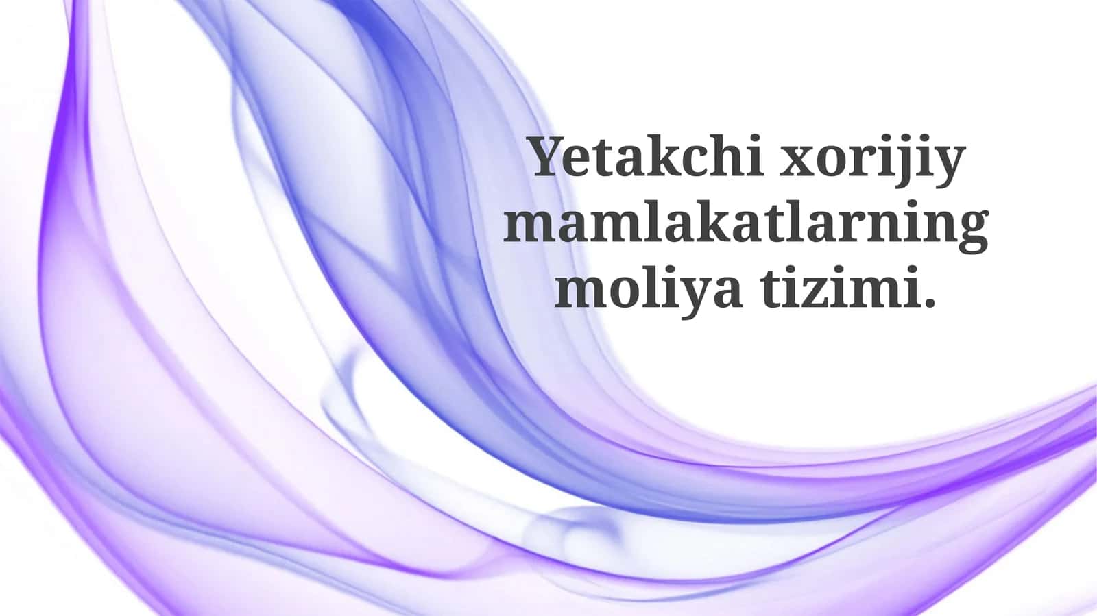 Moliyat tizimlari 1