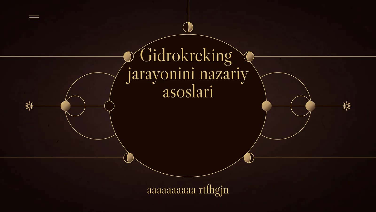 Gidrokreking jarayonini nazariy asoslari 1