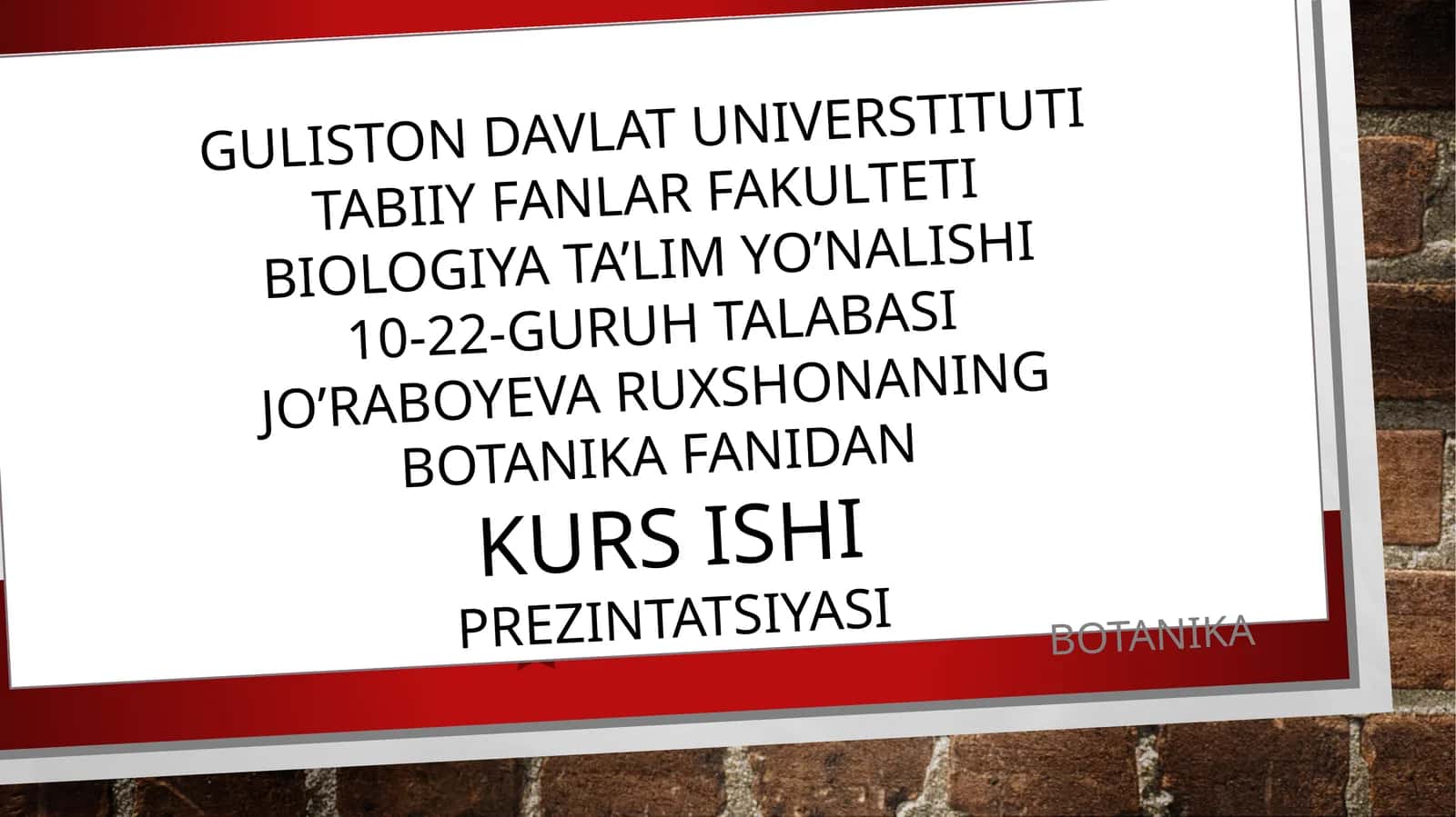 Ra'nodashlar oilasi 1