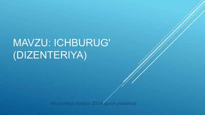 Ichburug' (Dizenteriya) 1