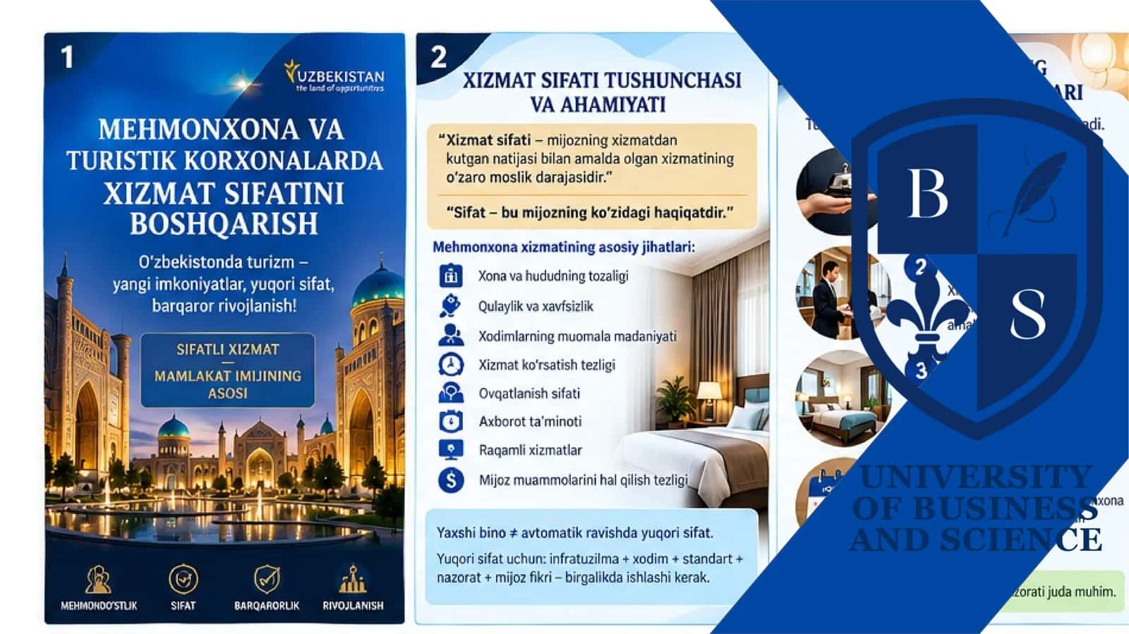 Mehmonxona va turistik korxonalarda xizmat sifatini boshqarish. 1