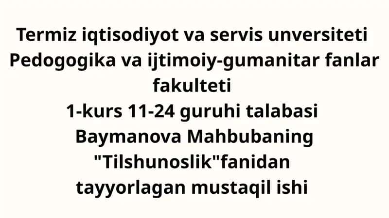 Mahbubanining Tilshunoslik fani 1