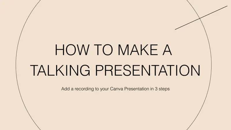 Talking Presentations 1