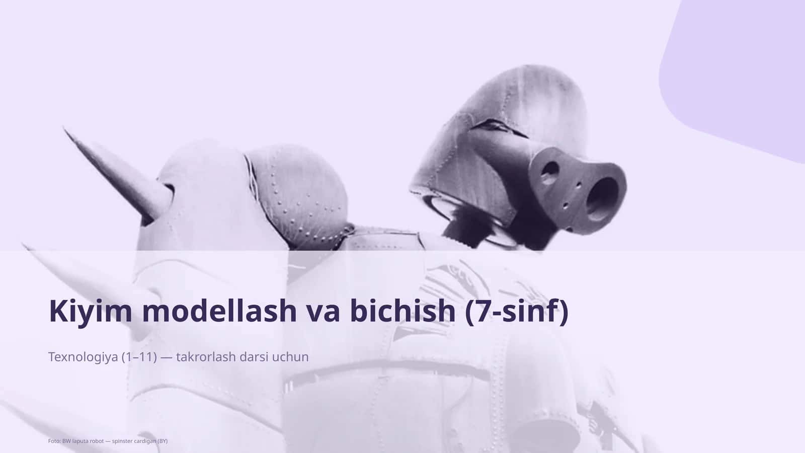 Kiyim modellash va bichish (7-sinf) 1