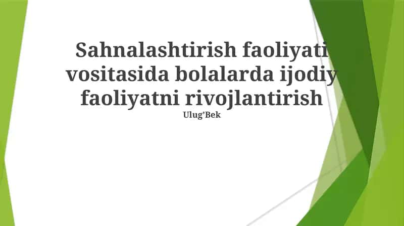 Drama ijodkorlik 1