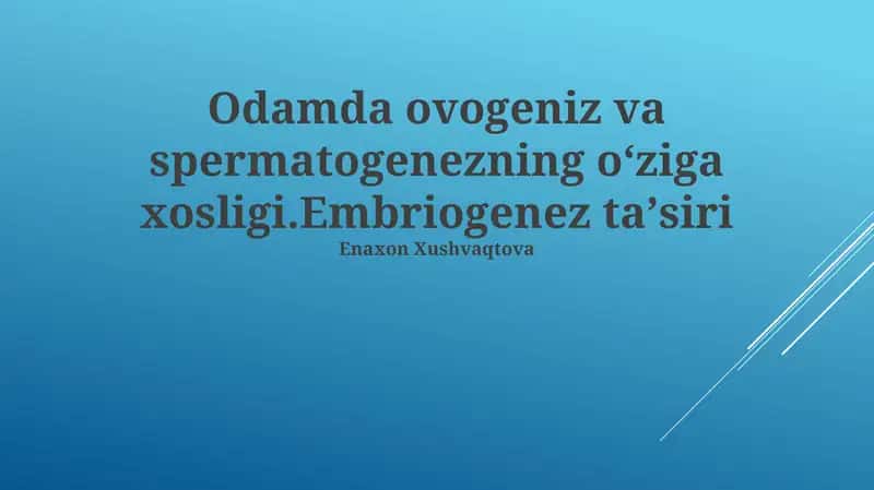 Embriogenez ta'siri 1