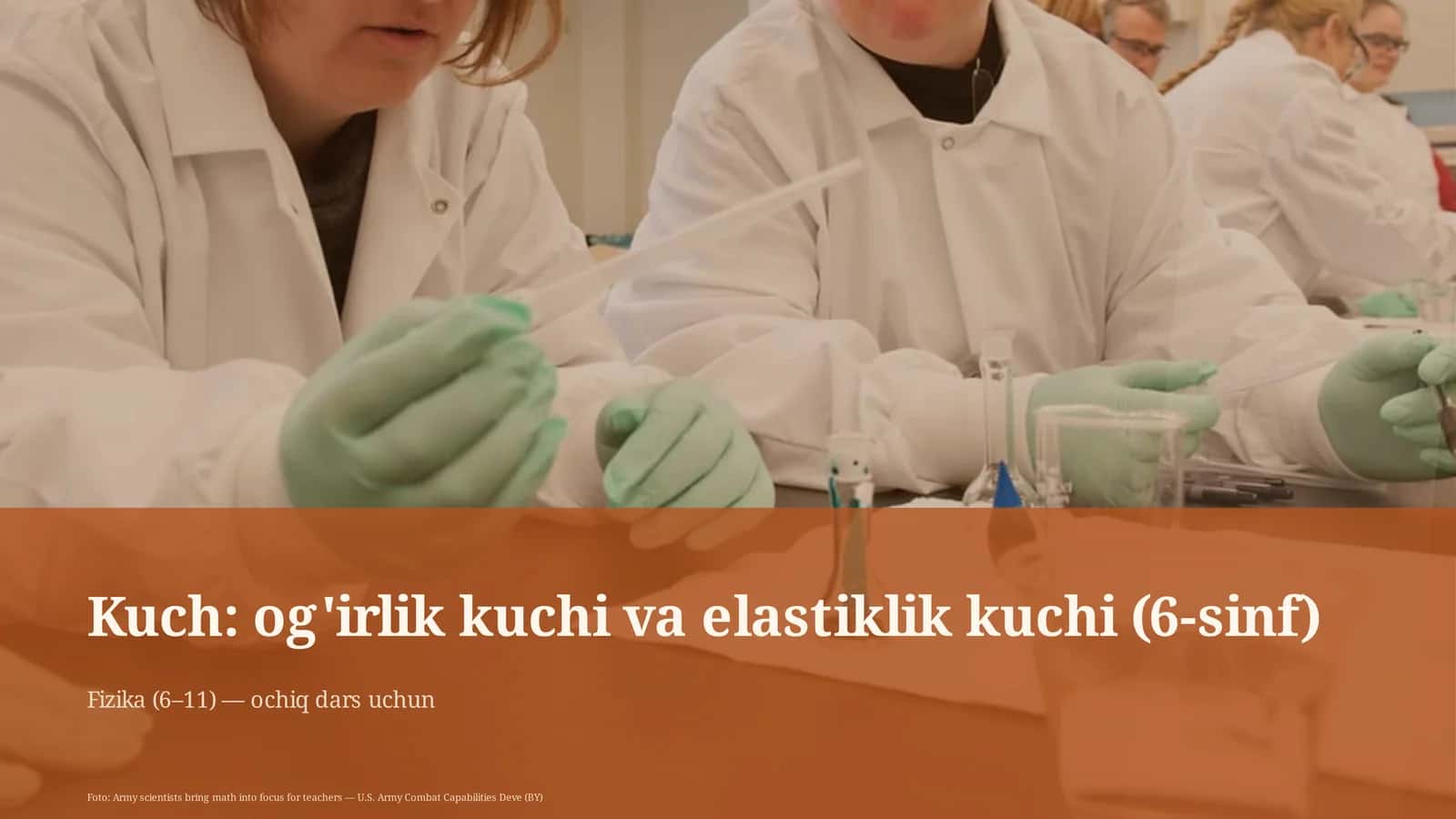 Fizika (6–11) — ochiq dars uchun 1