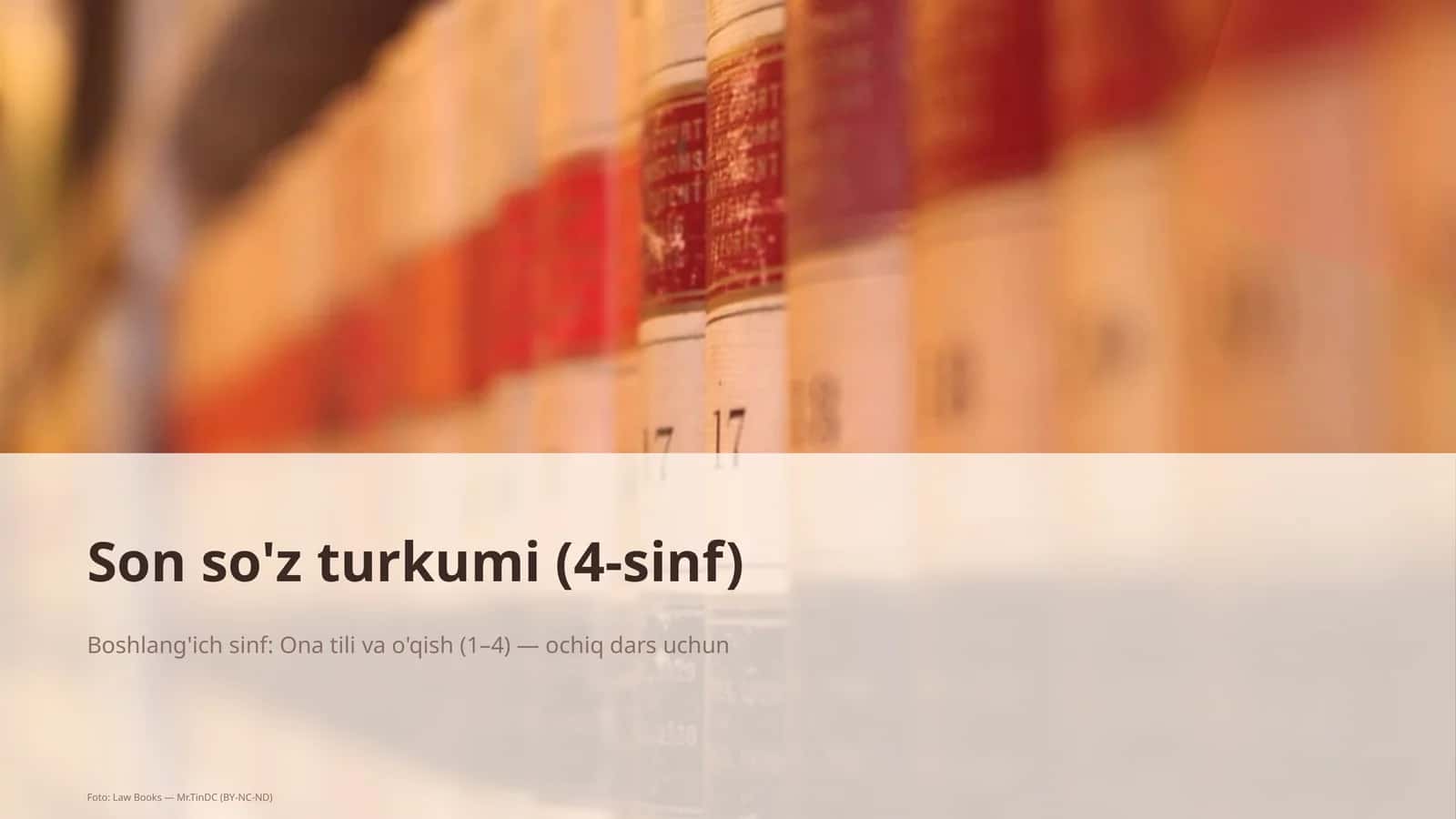 Son so'z turkumi (4-sinf) 1