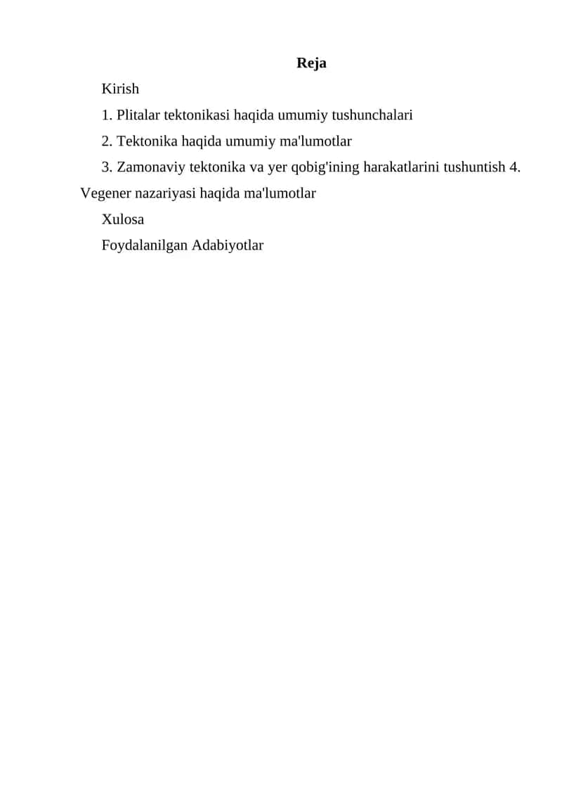 Tektonik plitalar 1