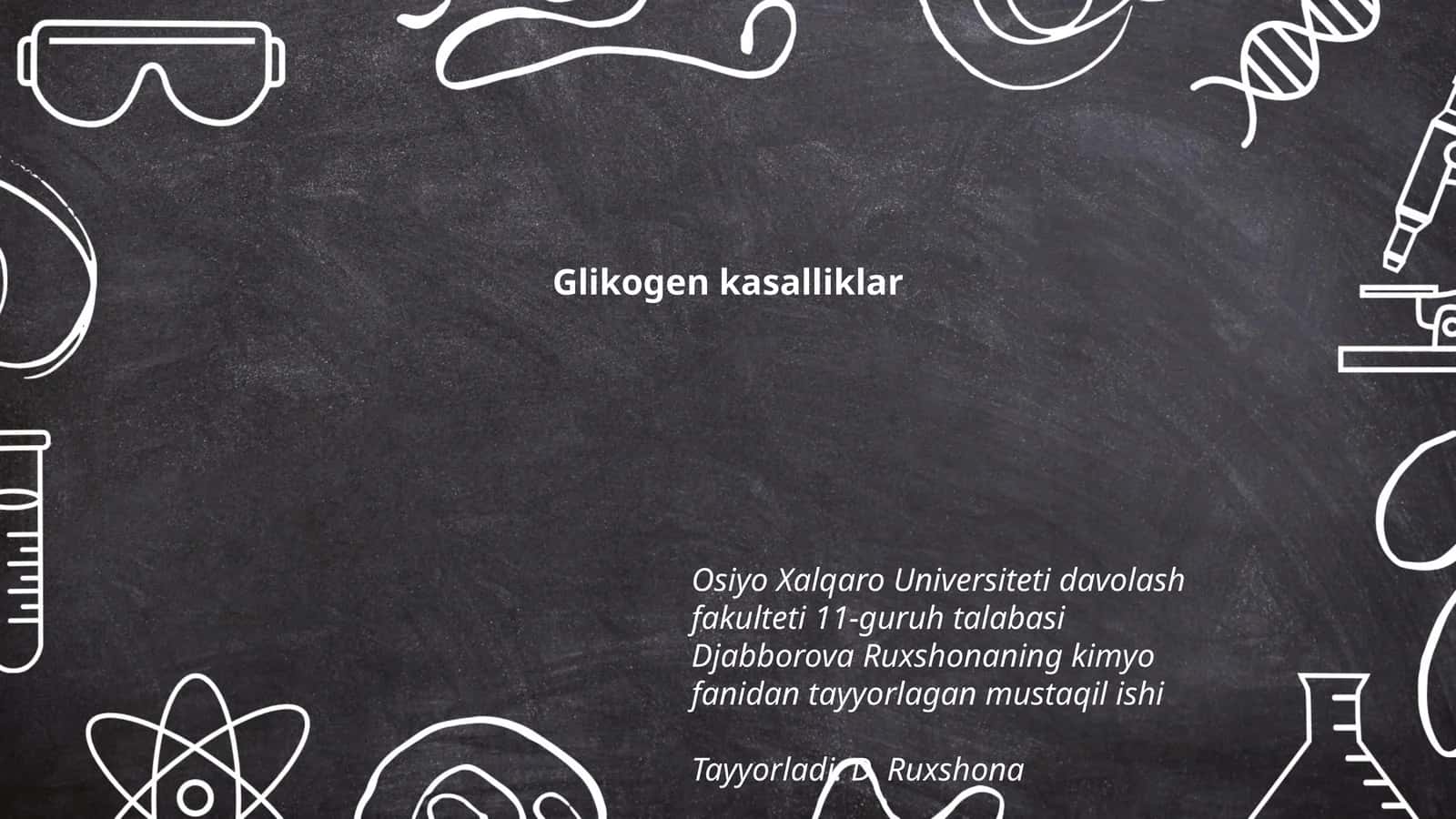 Glikogen kasalliklar 1