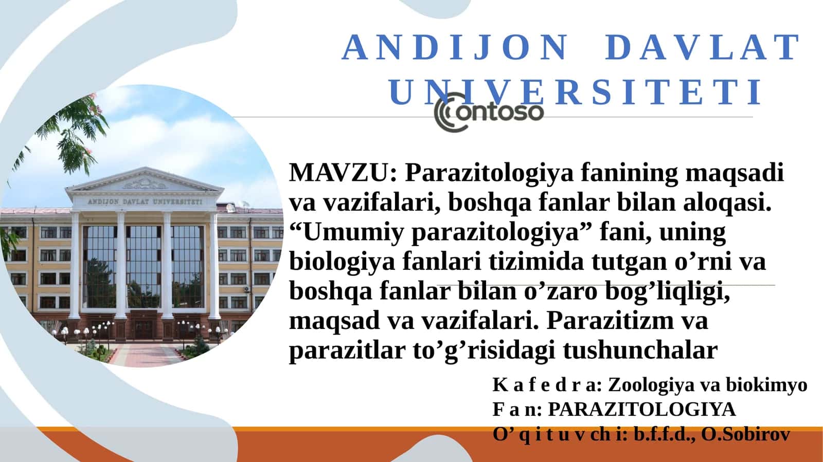 Parazitologiya fanining maqsadivavazifalari,boshqafanlarbilanaloqasi. “Umumiyparazitologiya”fani,uningbiologiyafanitizimidatutgano’rnivaboshqafanlarbilano’zarobog’liqligi,maqsadvavazifalari.Parazitizmvaparazitlarto’g’risidagitushunchalar 1