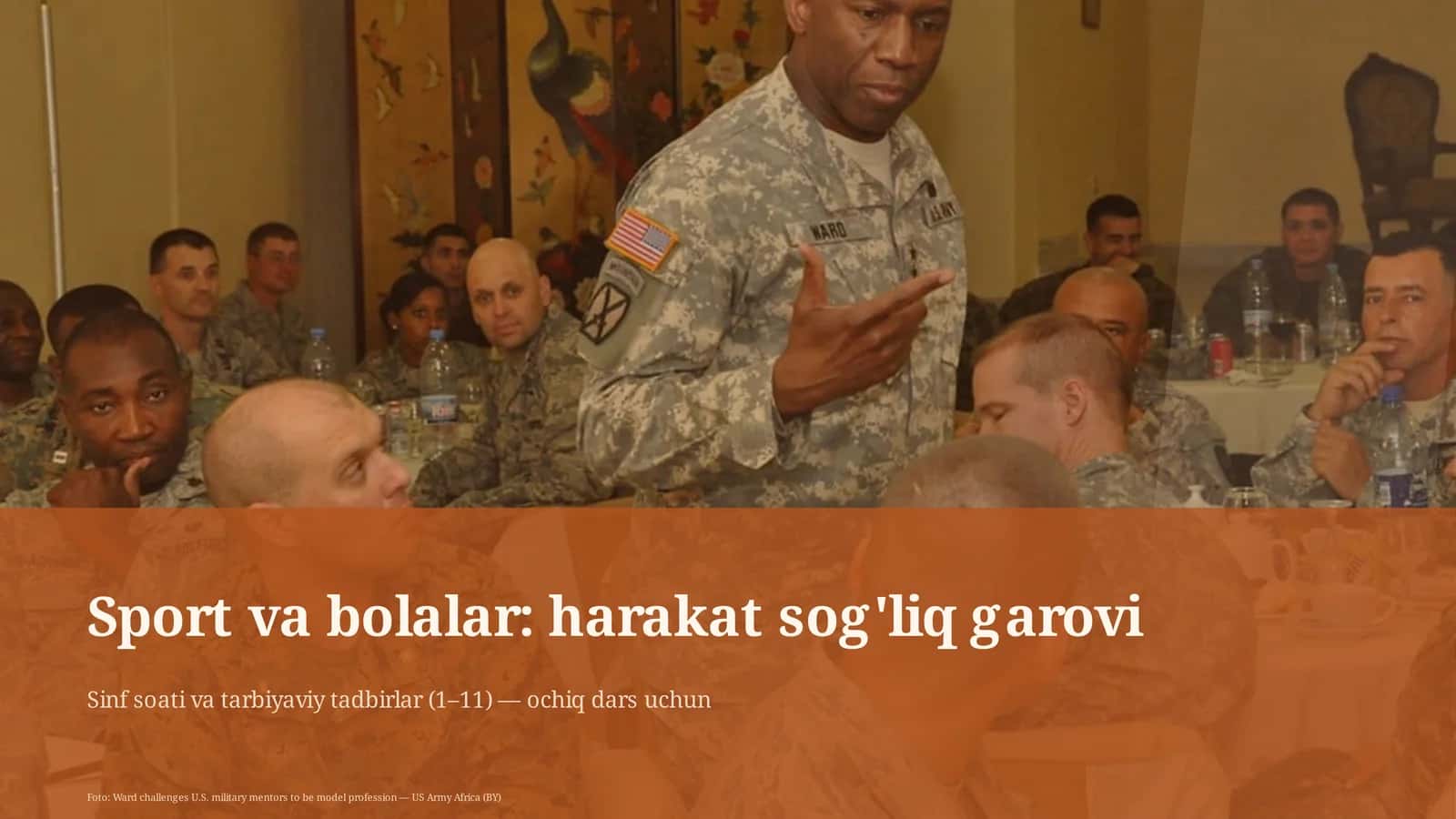 Sinf soati va tarbiyaviy tadbirlar (1–11) — ochiq dars uchun 1