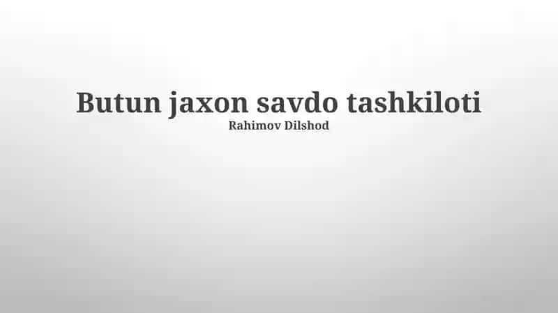 Jaxon savdo tashkiloti 1