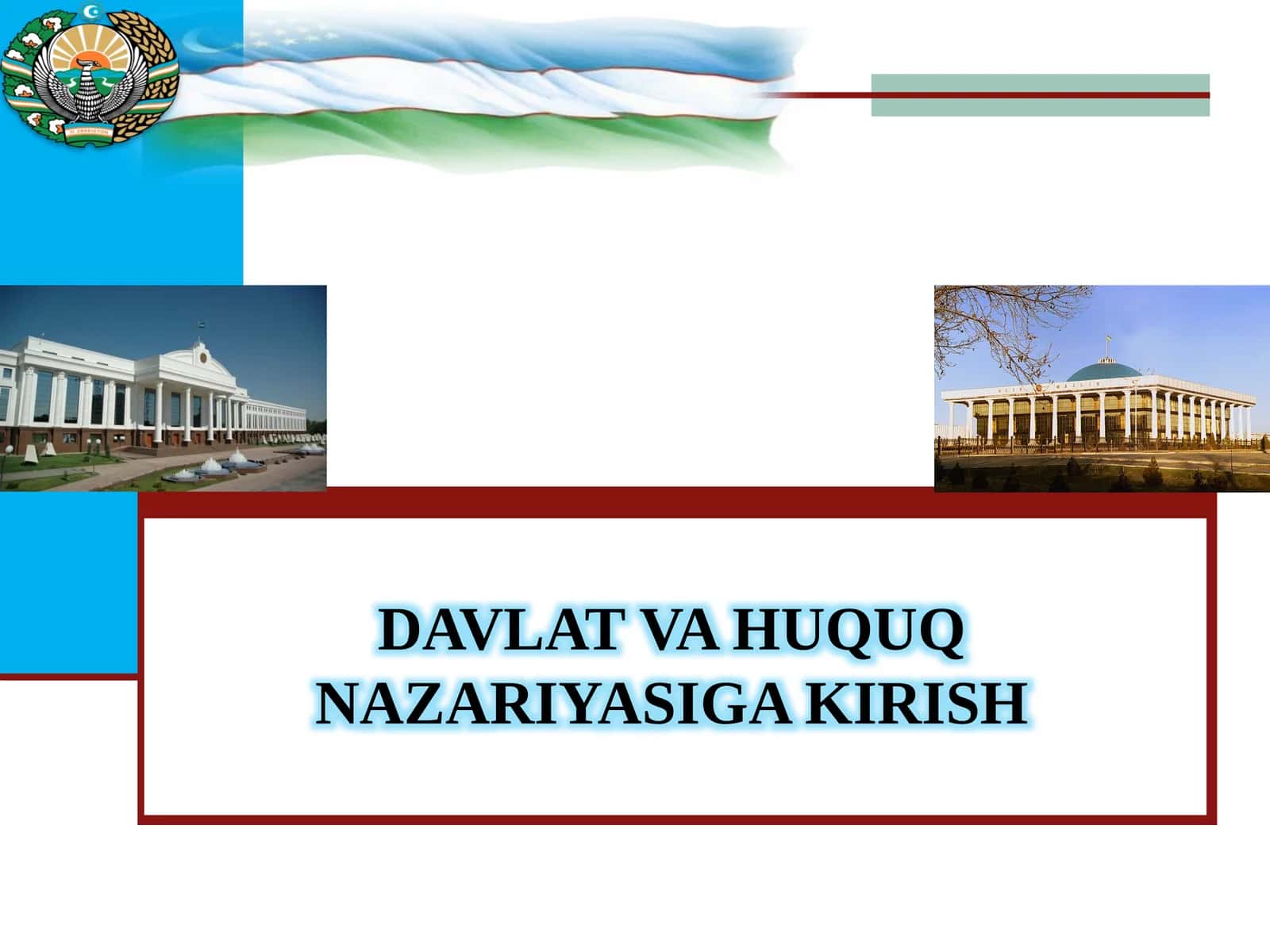 Davlat va huquq nazariyasi g'oi 1