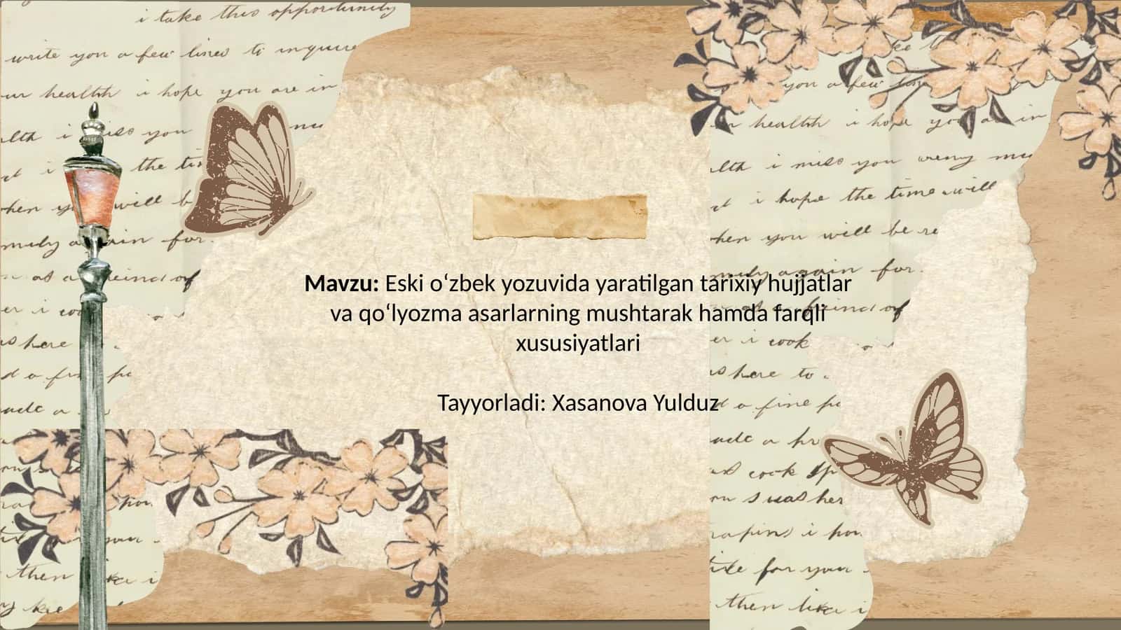 Eskio‘zbekyozuvidayaratilgantarixiyhujjatlarvaqo‘lyozmaasarlarningmushtarakhamdafarqlixususiyatlari 1