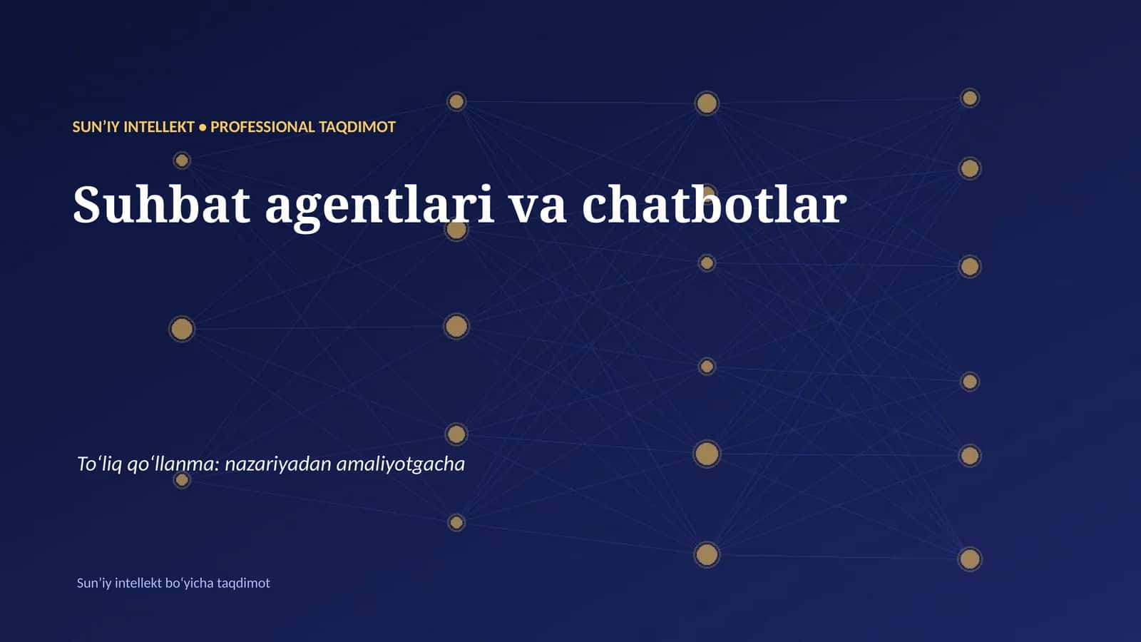 SUNʼIY INTELLEKT • PROFESSIONAL TAQDIMOT 1