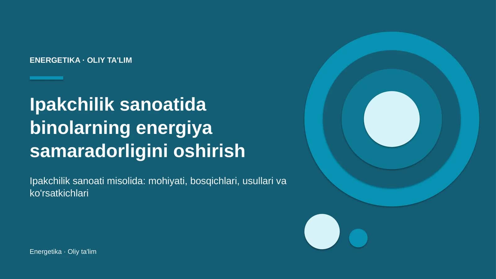 Ipakchilik sanoatida binolarning energiya samaradorligini oshirish 1