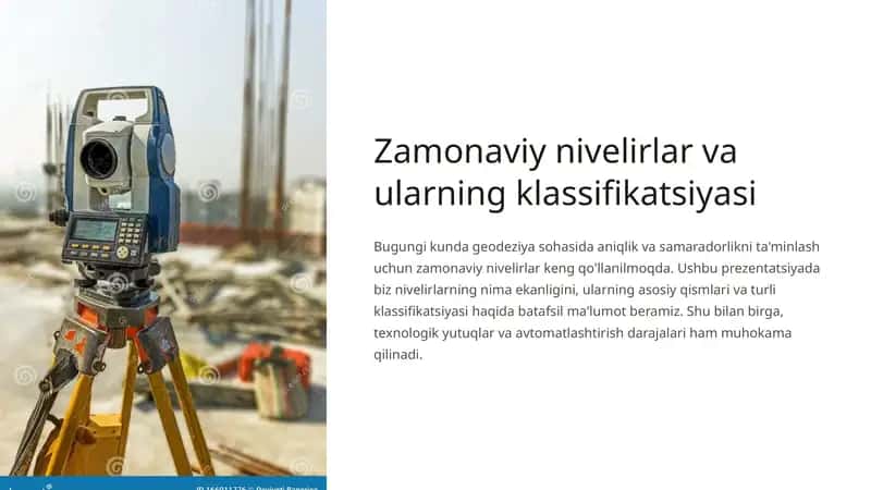 Zamonaviy nivelirlar va ularning klassifikatsiyasi 1