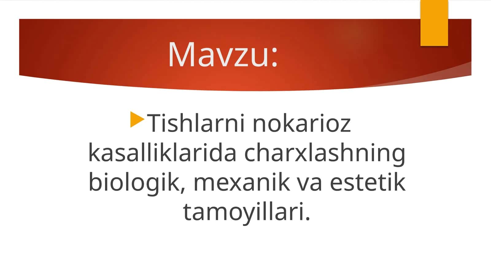 Tishlarni nokarioz kasalliklarida charxlash 1