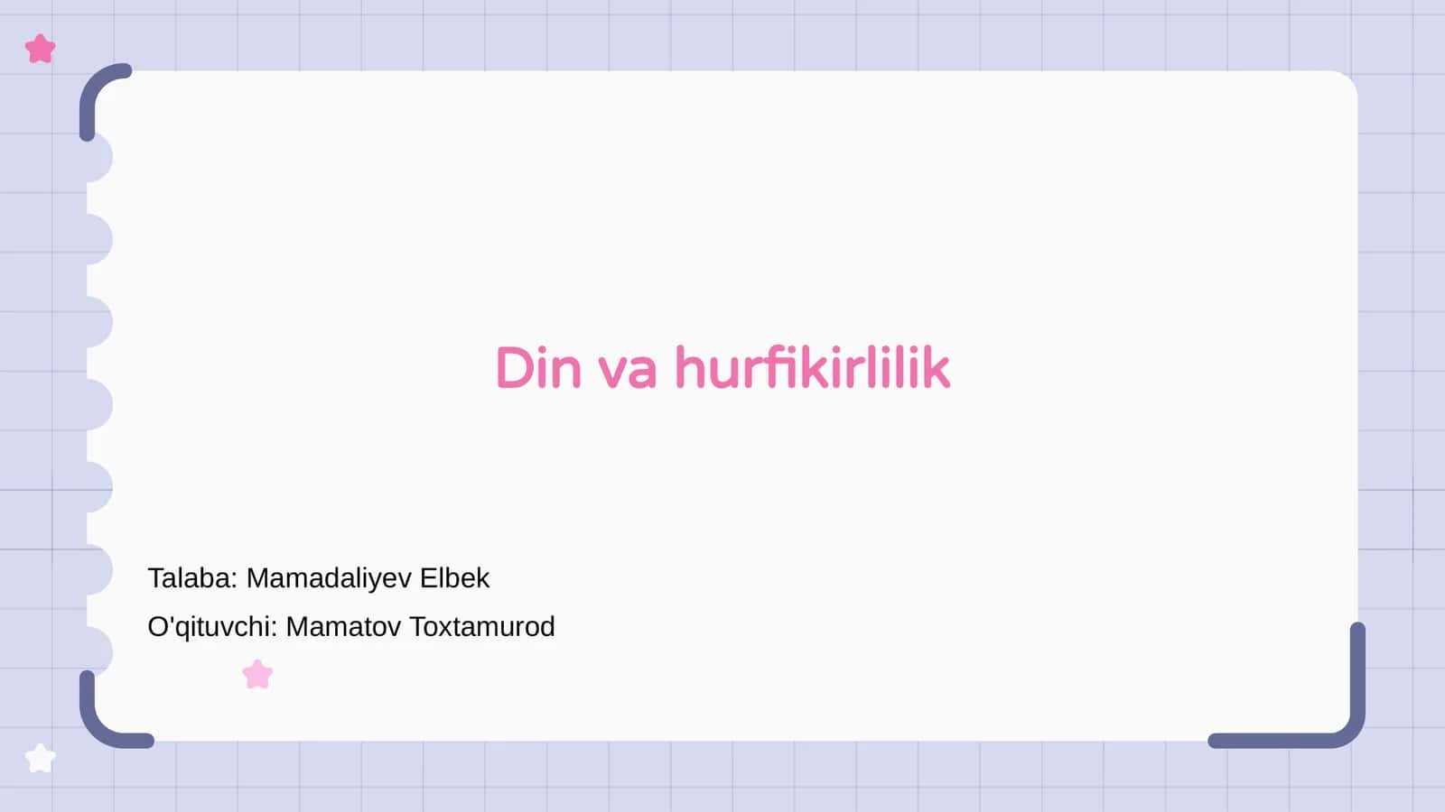 Din va hurfikirlilik 1