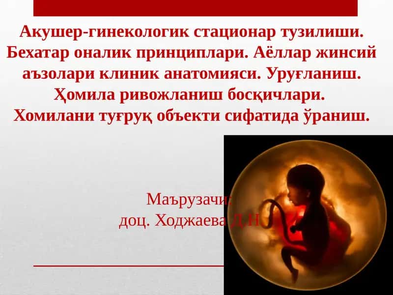 Акушер-гинекологик стационар тузилиши 1