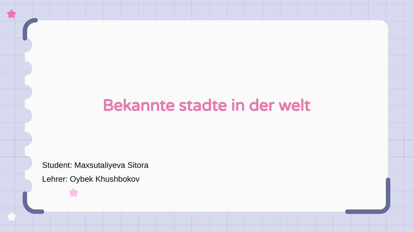 Bekannte stadte in der welt 1