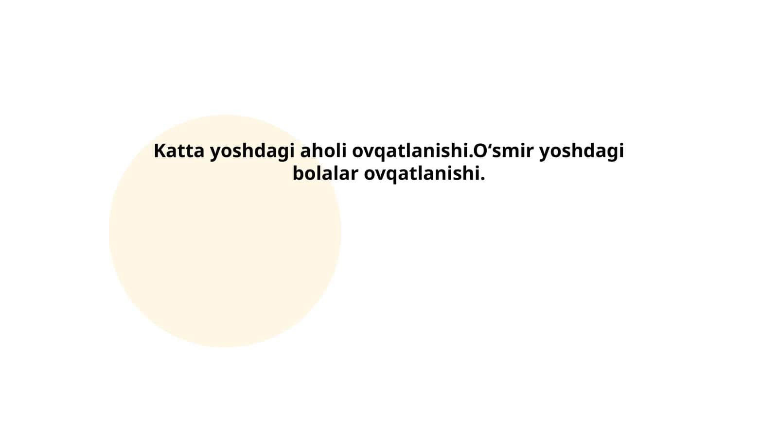 Katta yoshli aholi uchun toʻgʻri ovqatlanish qoidalari 1