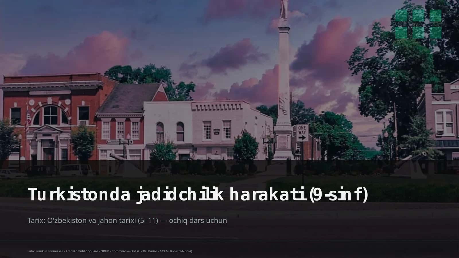 Turkistonda jadidchilik harakati (9-sinf) 1
