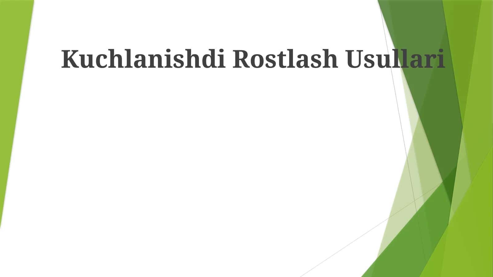Kuchlanishdi Rostlash Usullari 1