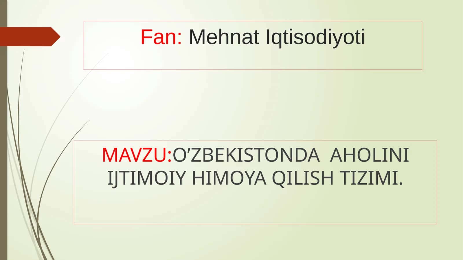 O’ZBEKISTONDA AHOLINI IJTIMOIY HIMOYA QILISH TIZIMI 1