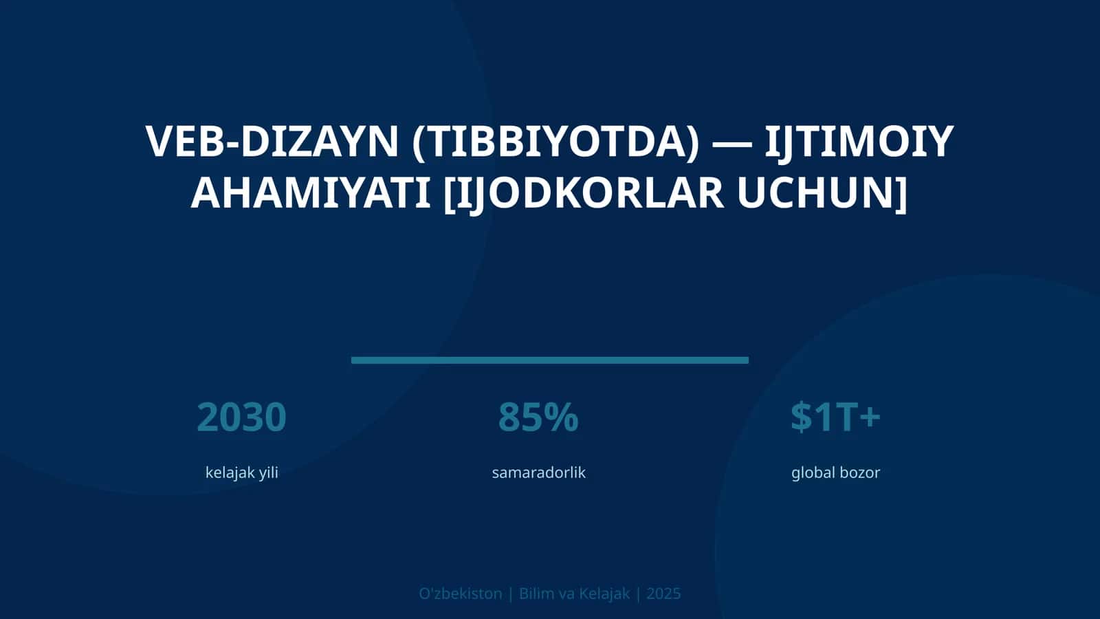 Veb-dizayn (tibbiyotda) — ijtimoiy ahamiyati [ijodkorlar uchun] 1