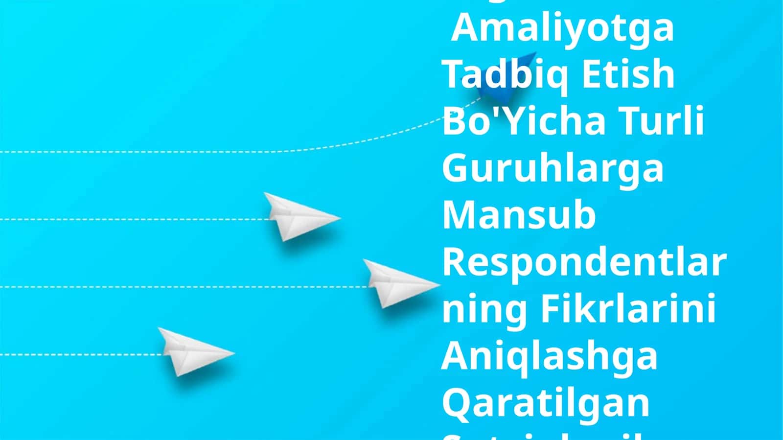 Integratsiyalashgan Ta'Limni Amaliyotga Tadbiq Etish Bo'Yicha Turli Guruhlarga Mansub Respondentlarning Fikrlarini Aniqlashga Qaratilgan Sotsiologik Tadqiqotlar 1