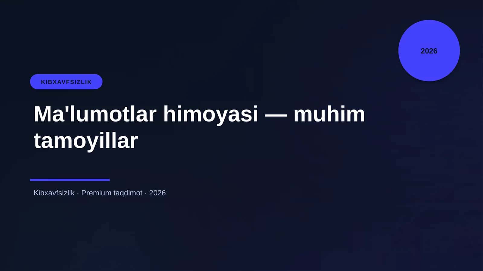 Ma'lumotlar himoyasi — muhim tamoyillar 1