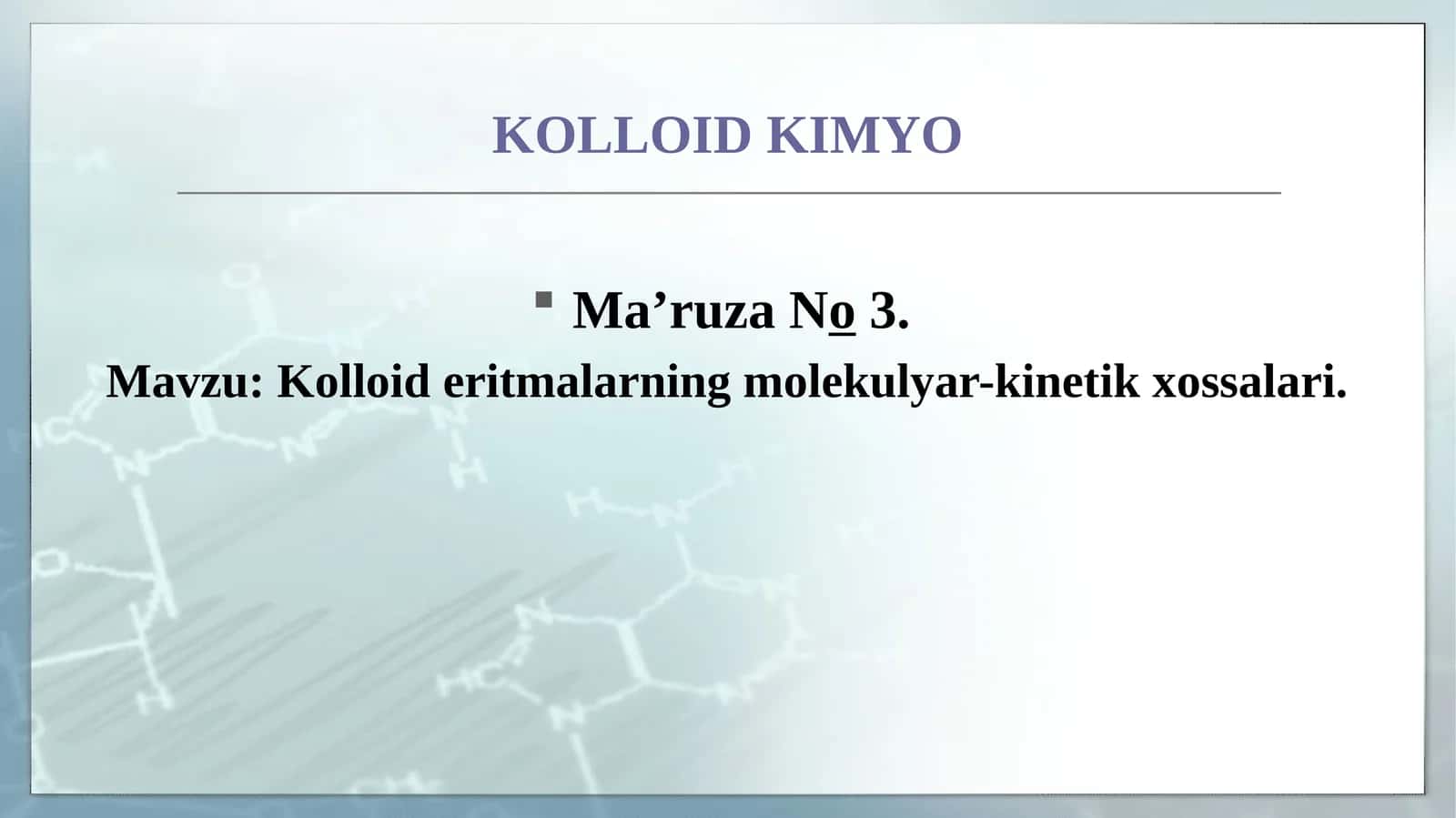 KOLLOID KIMYO 1