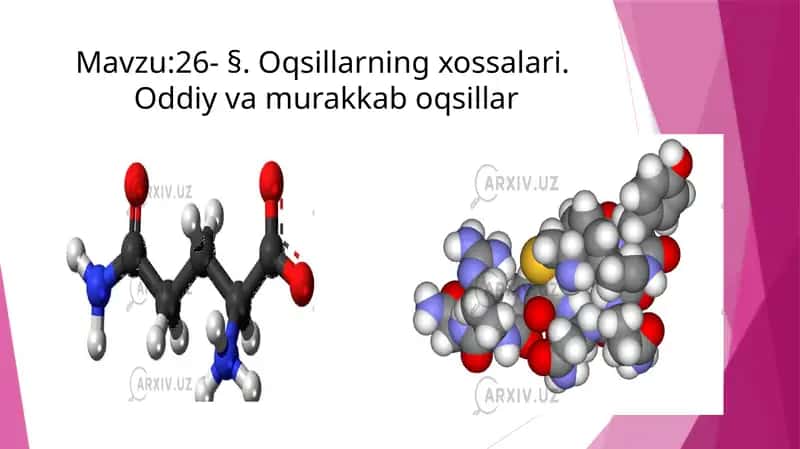 Oqsillarning Xossalari 1