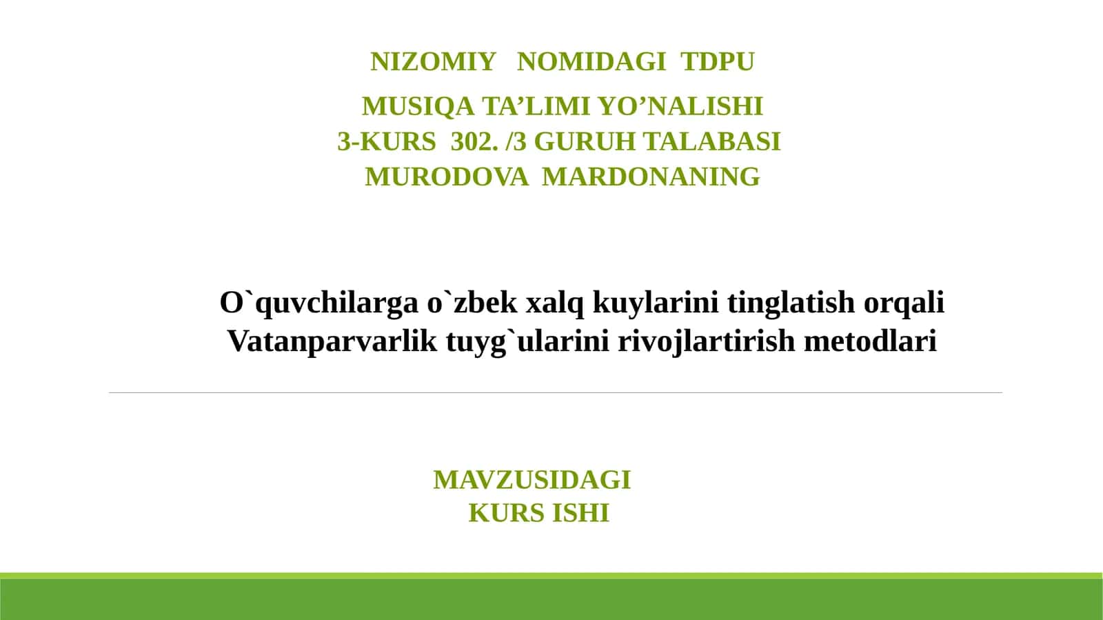 O`quvchilargao`zbekxalqkuylarinitinglatishorqaliVatanparvarliktuyg`ularinirivojlartirishmetodlari 1