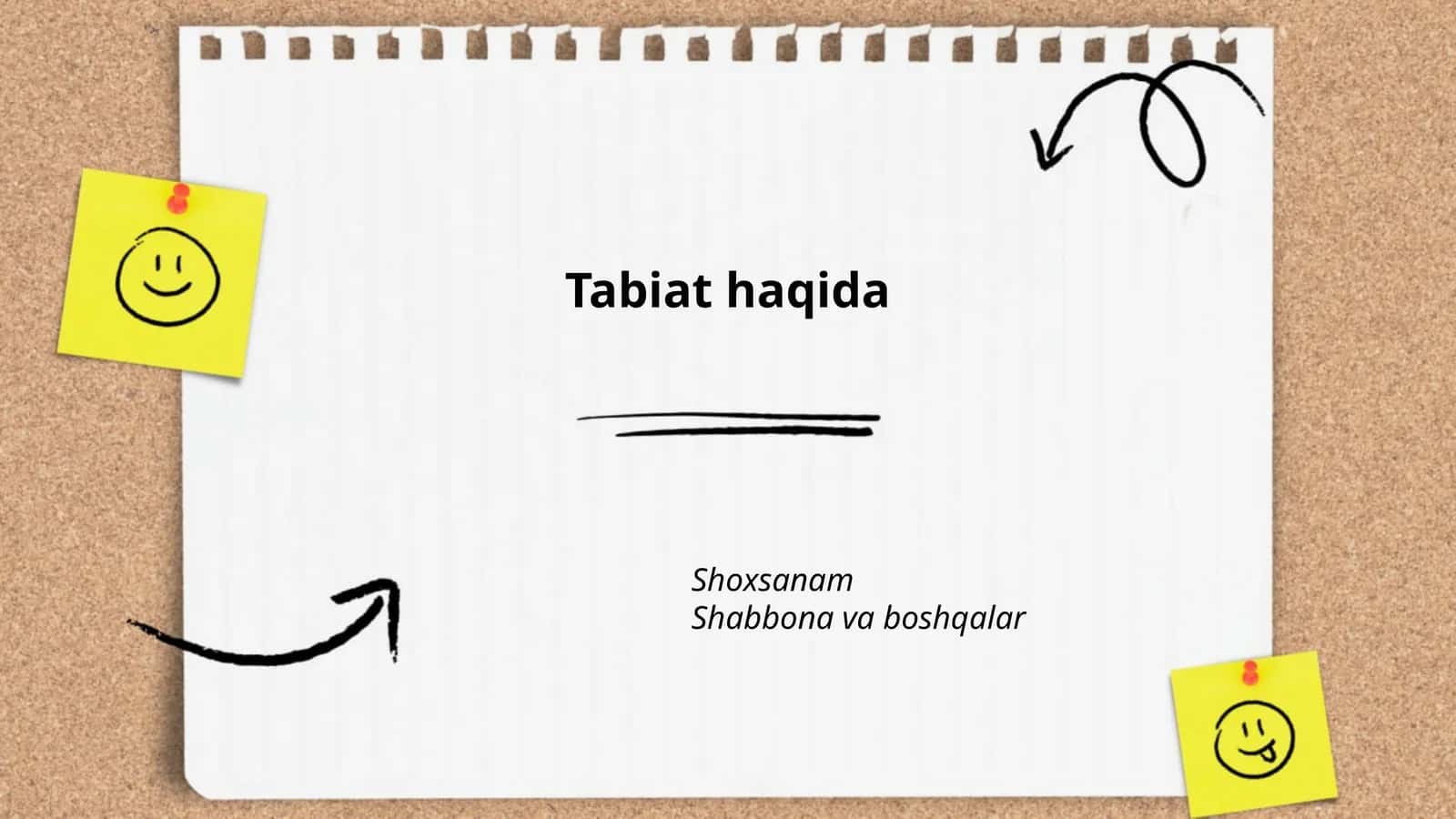 Tabiat haqida 1