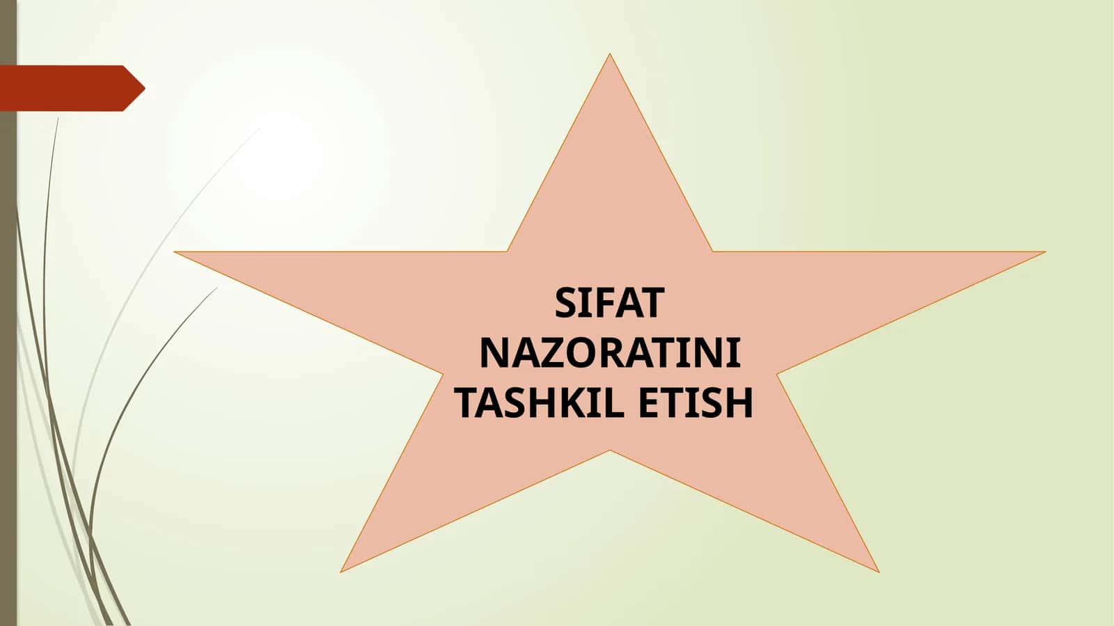 SIFAT NAZORATINI TASHKIL ETISH 1
