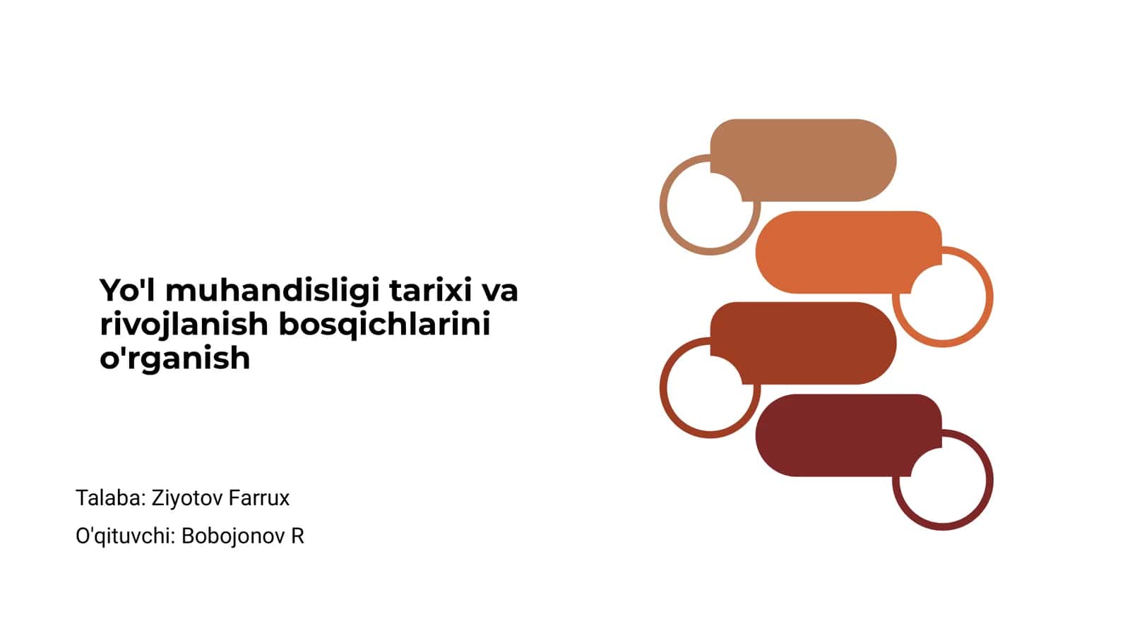 Yo'l muhandisligi tarixi va rivojlanish bosqichlarini o'rganish 1