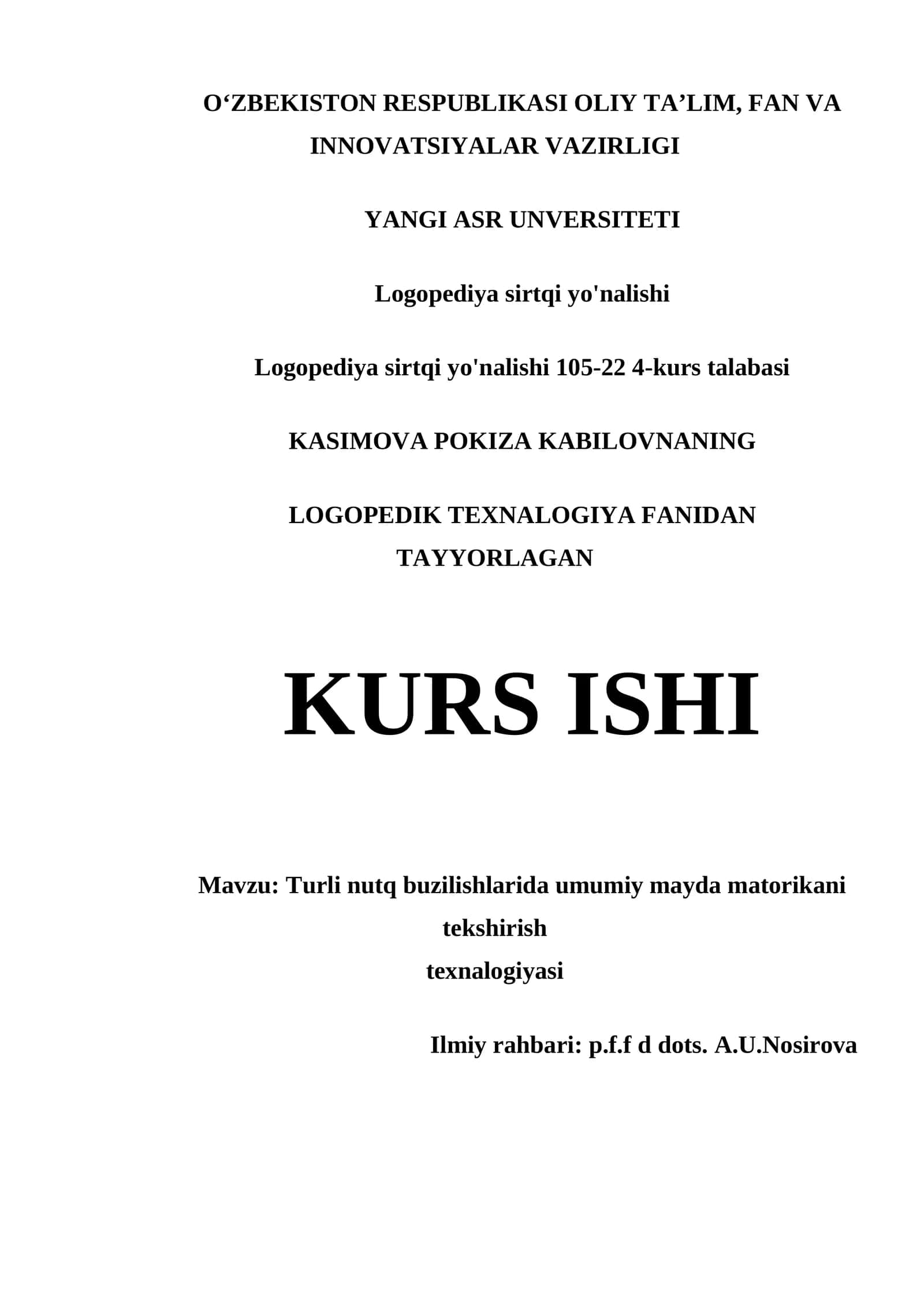 Logopediya sirtqi yo'nalishi 1