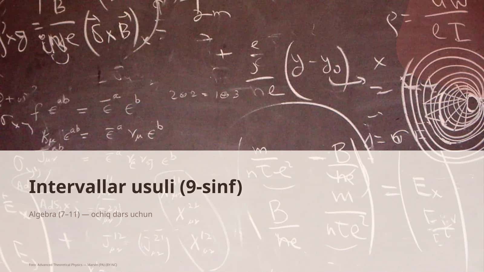 Intervallar usuli (9-sinf) 1