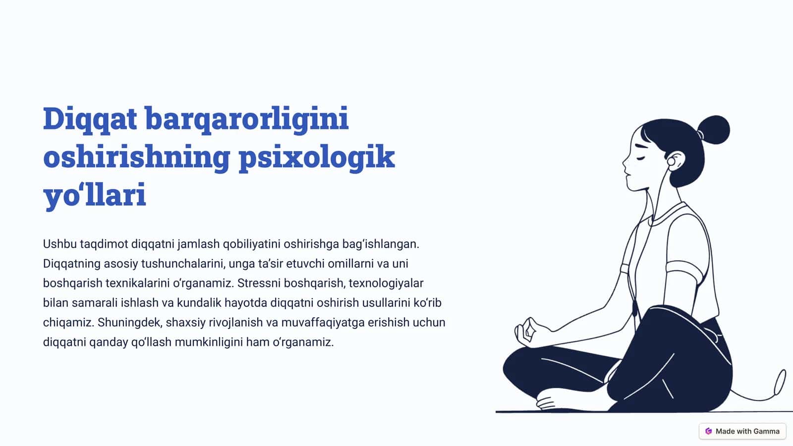 Diqqat barqarorligini oshirishning psixologik yo‘llari 1